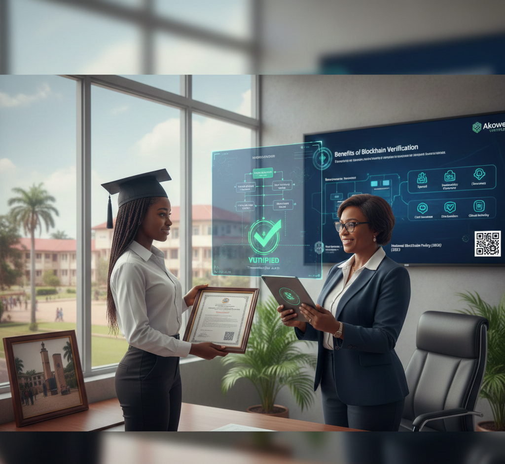 Blockchain certificate verification process in Nigerian universities