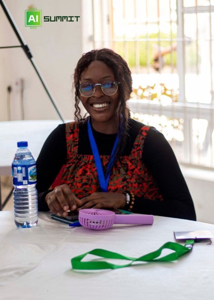 A lady smiling during a session at Jos Tech Fest 2025